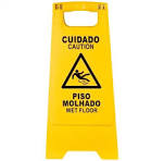placa sinalizadora piso molhado
