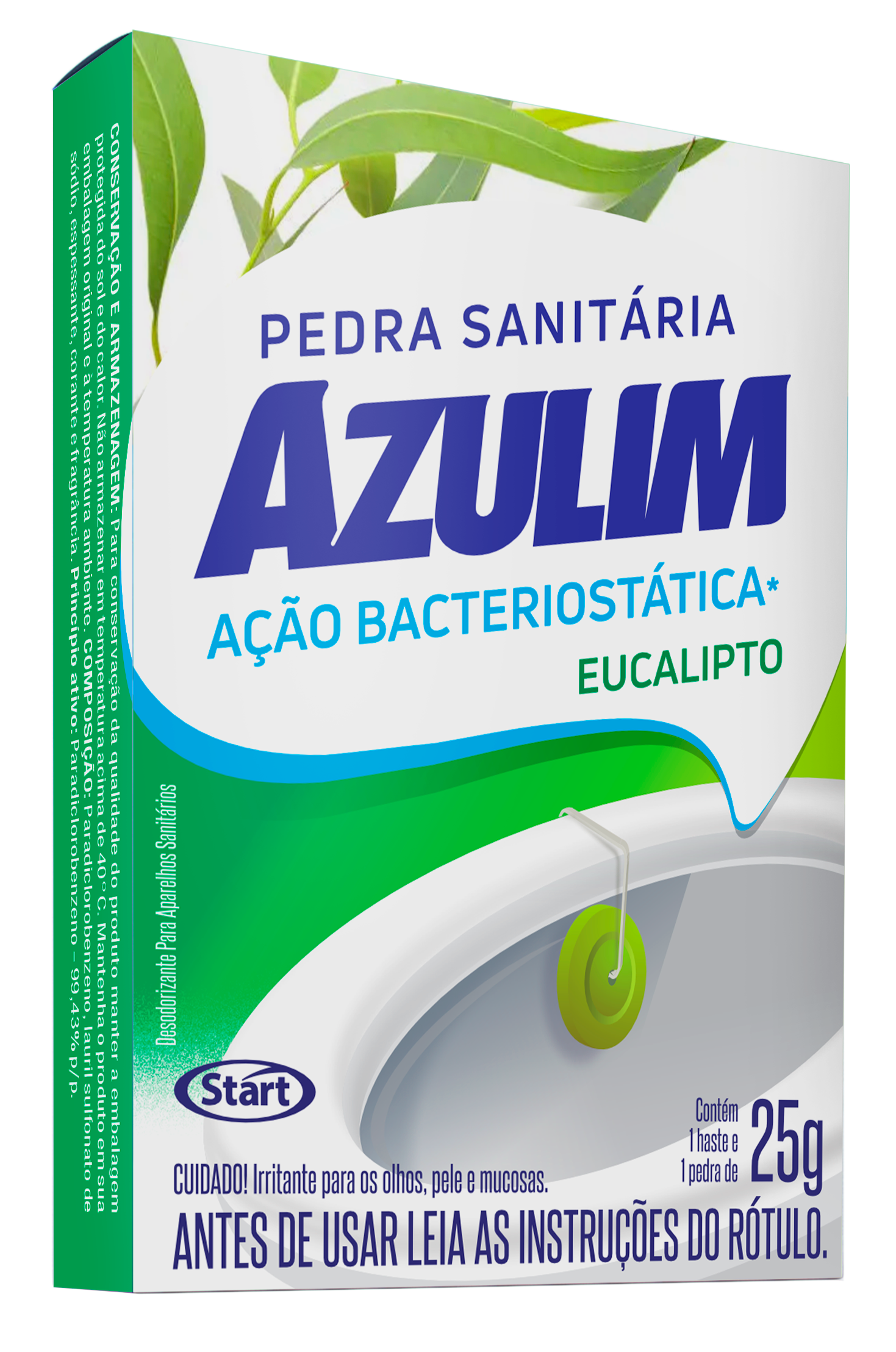 pedra sanitaria azulim 25g eucalipto