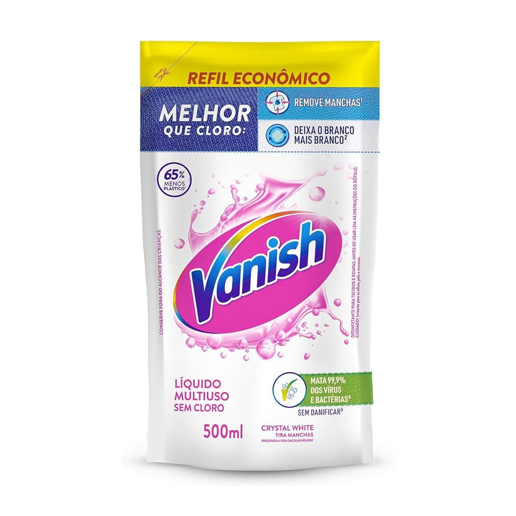 vanish tmanchas gel 500ml sache wite