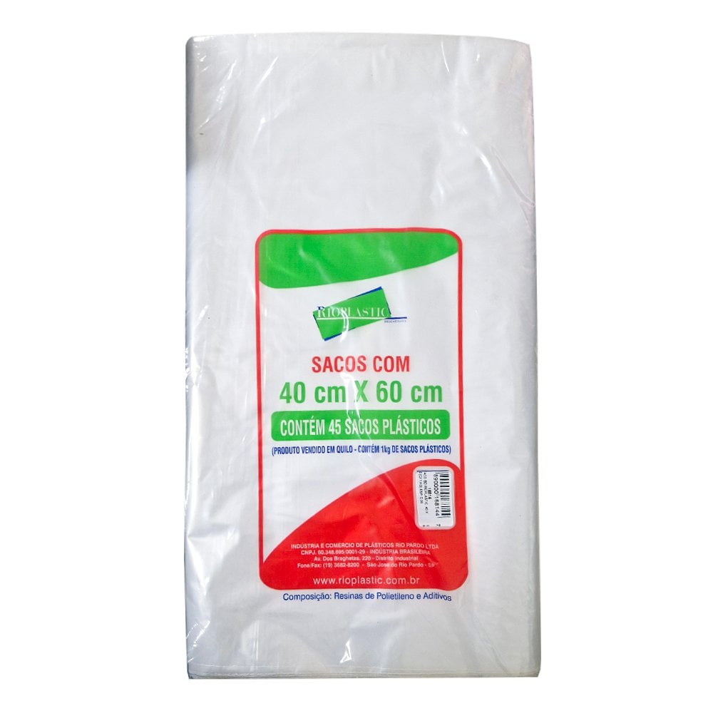 saco plastico baixa 40x60 0006 rioplastic