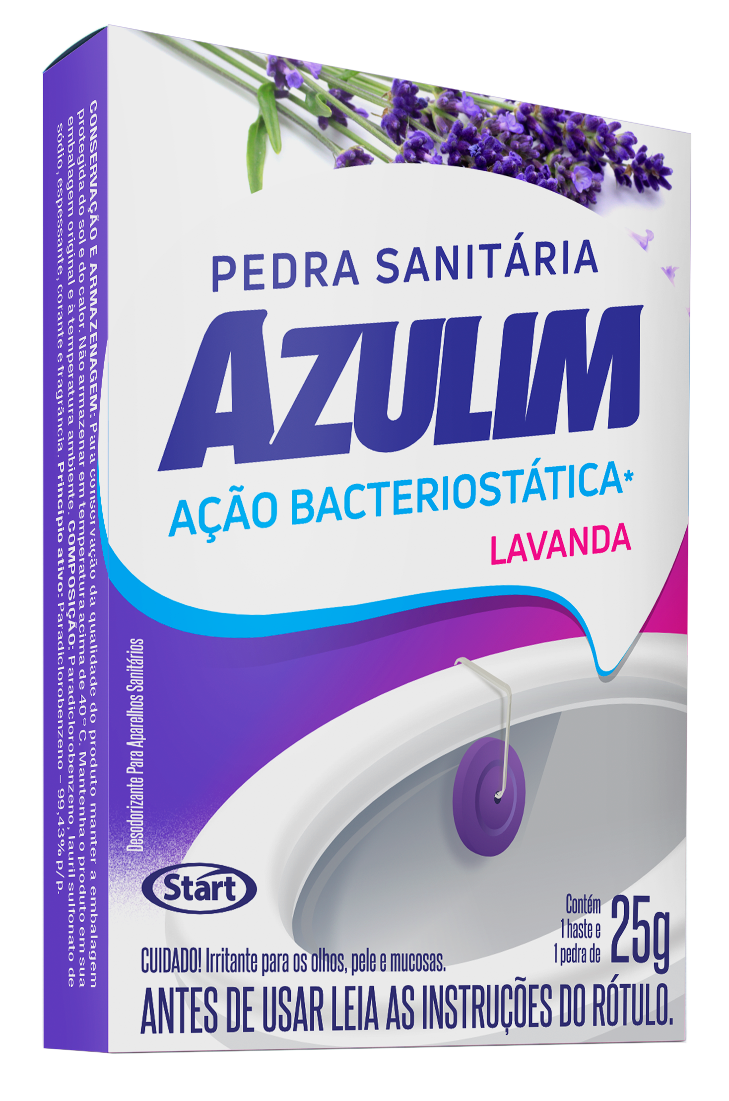 pedra sanitaria azulim 25g lavanda