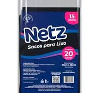 saco lixo netz pto almofada 15l 20un
