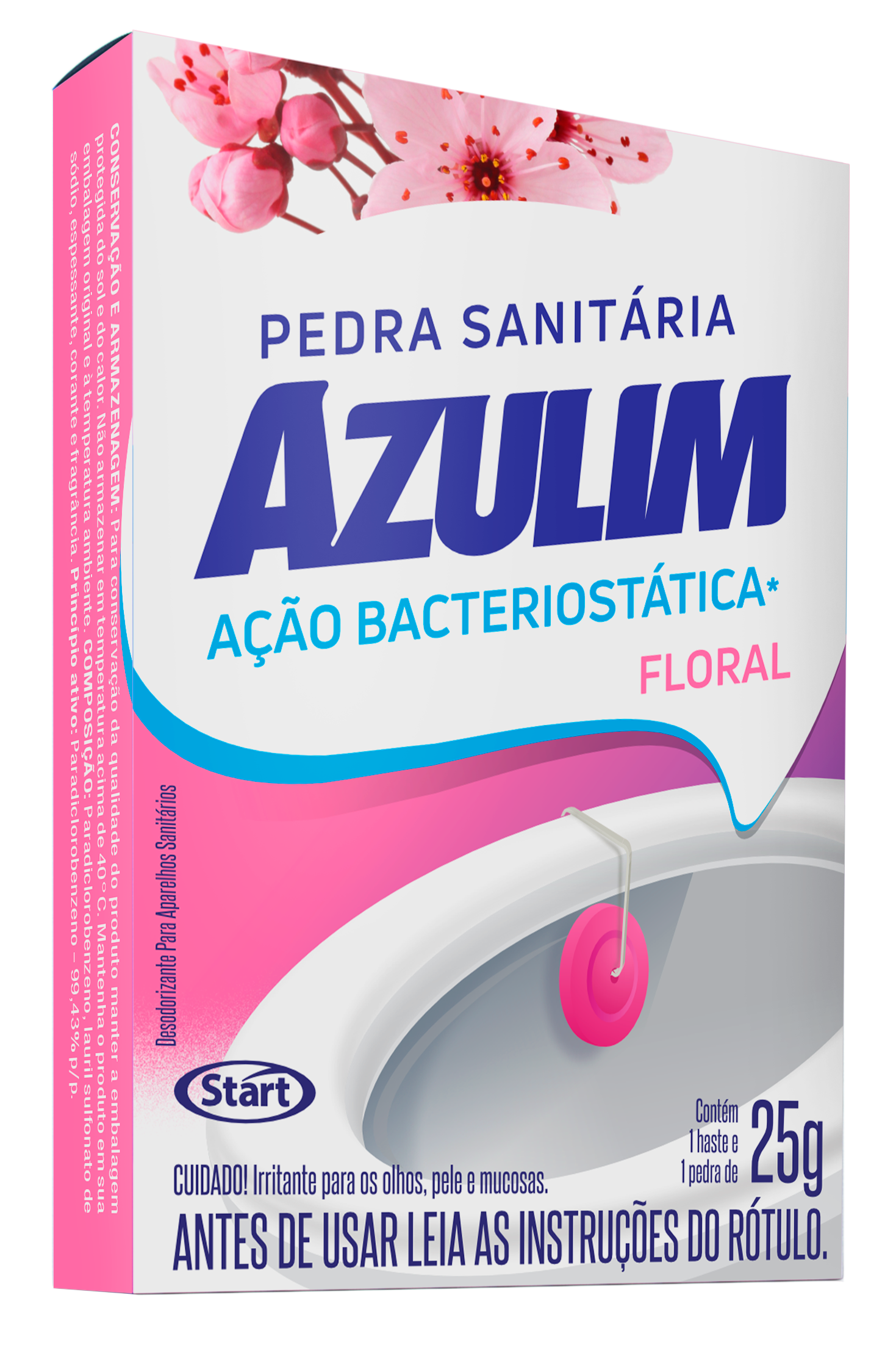 pedra sanitaria azulim 25g floral